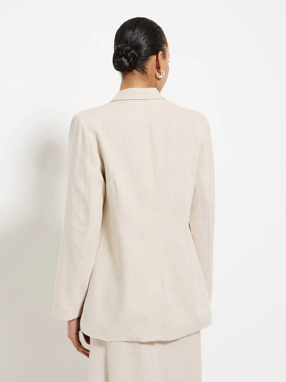 Linen Double Breasted Blazer - Image 3