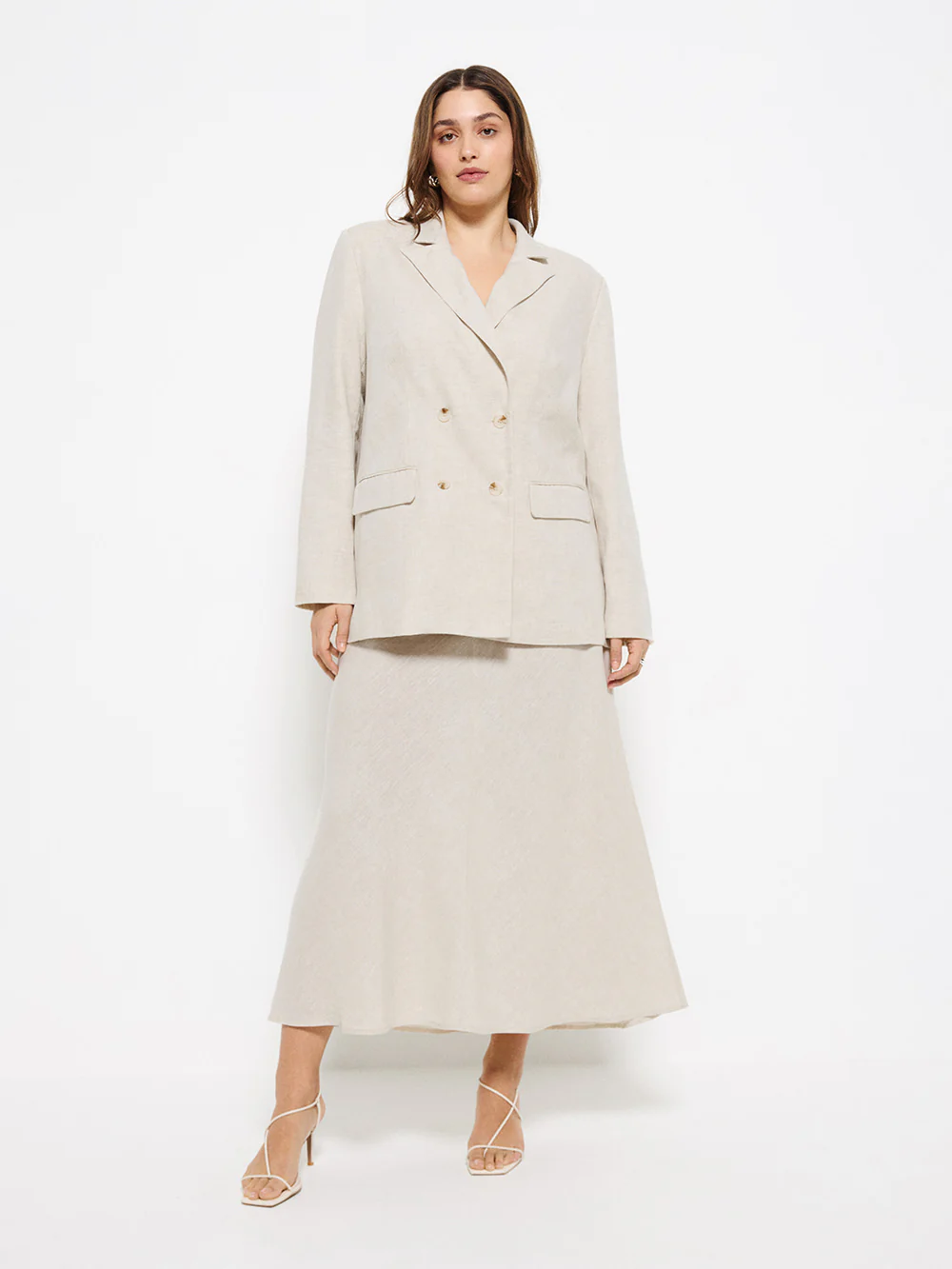 Linen Double Breasted Blazer - Image 9