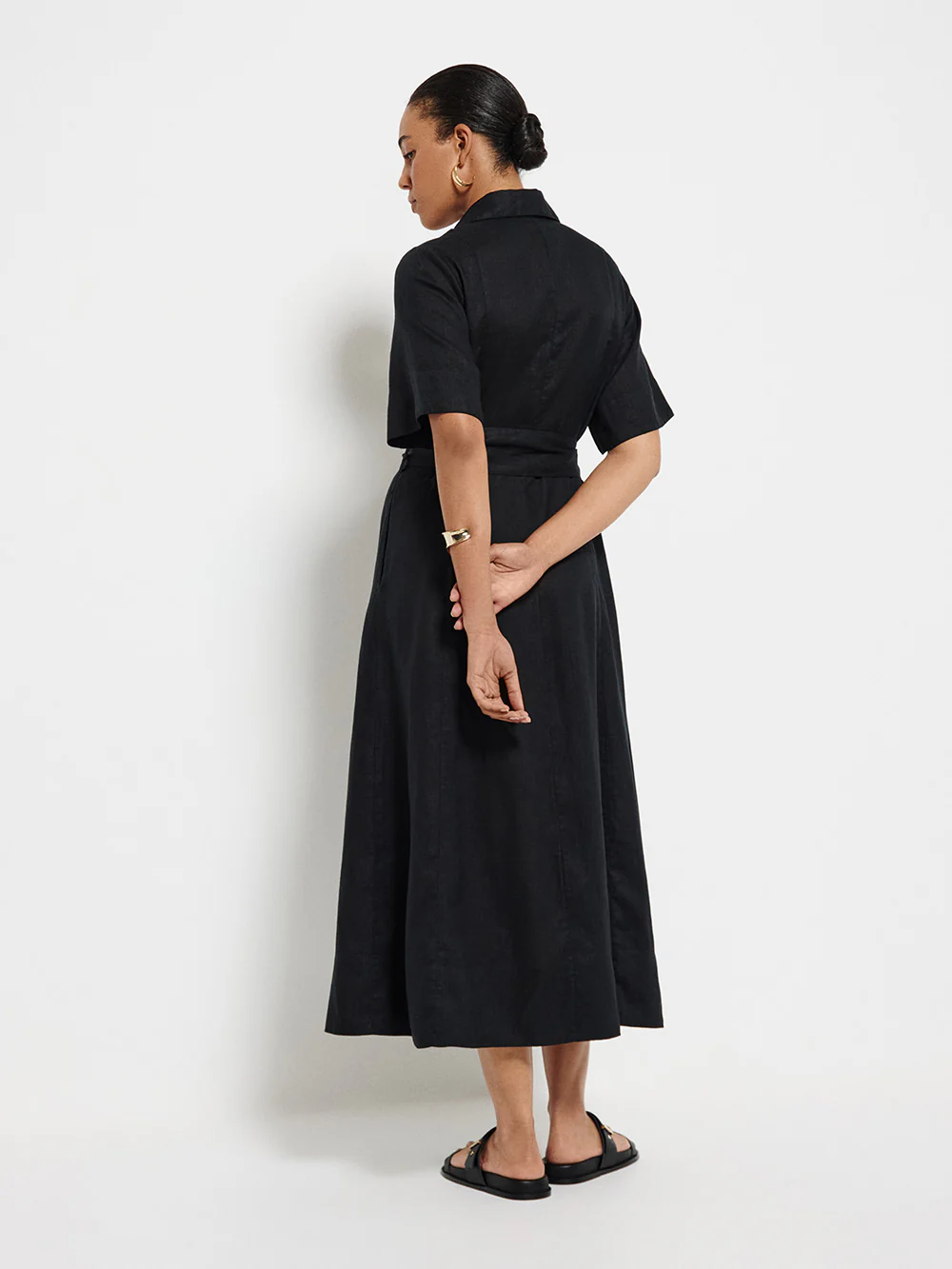 Linen Shirt Maxi Dress - Image 3