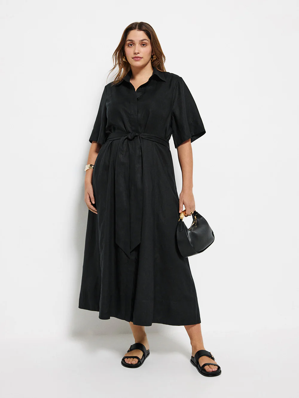 Linen Shirt Maxi Dress - Image 5