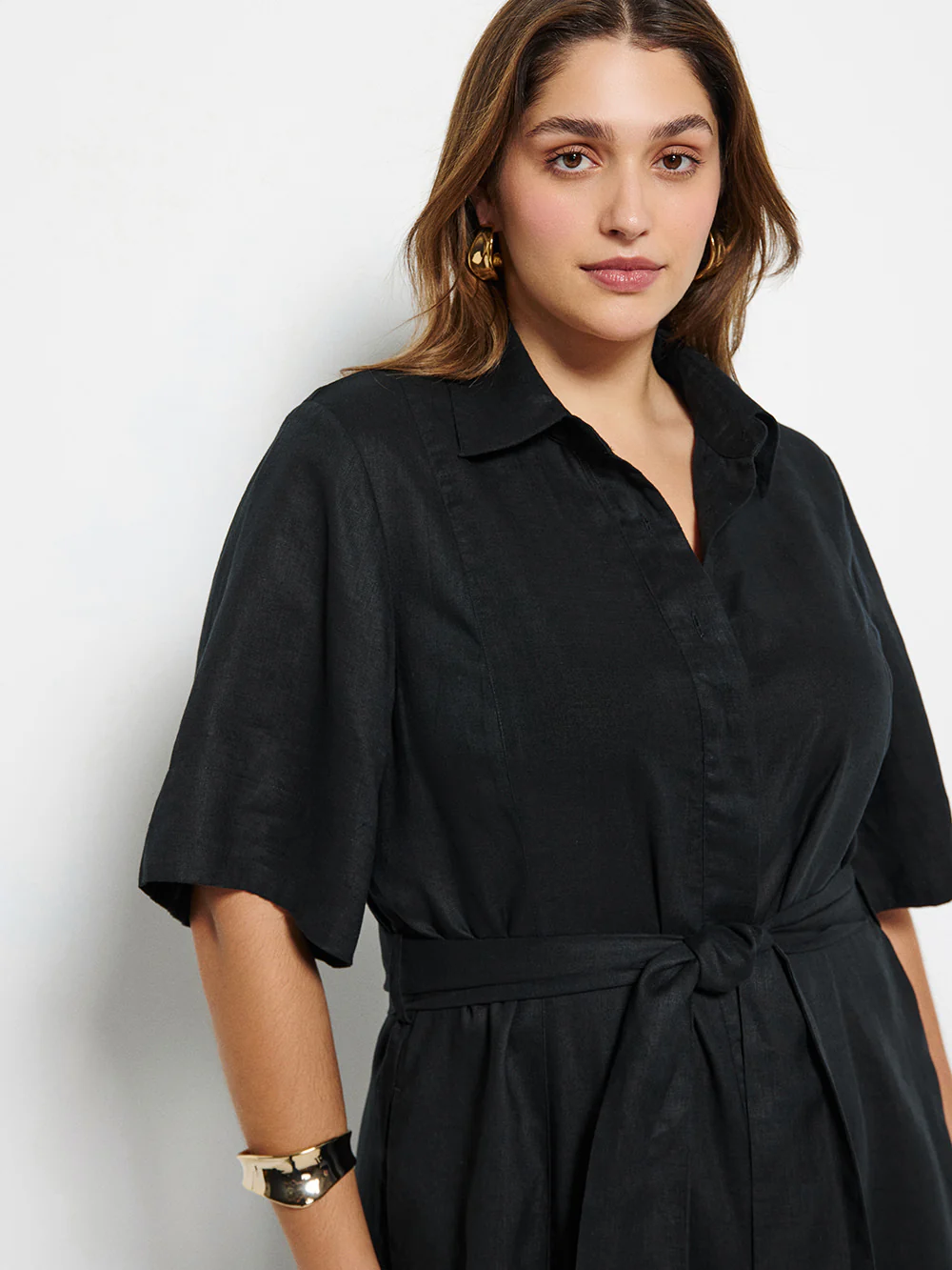 Linen Shirt Maxi Dress - Image 6