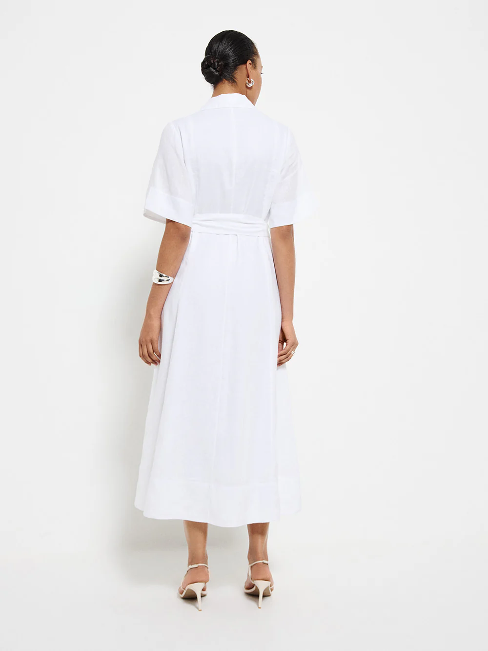 Linen Shirt Maxi Dress - Image 3