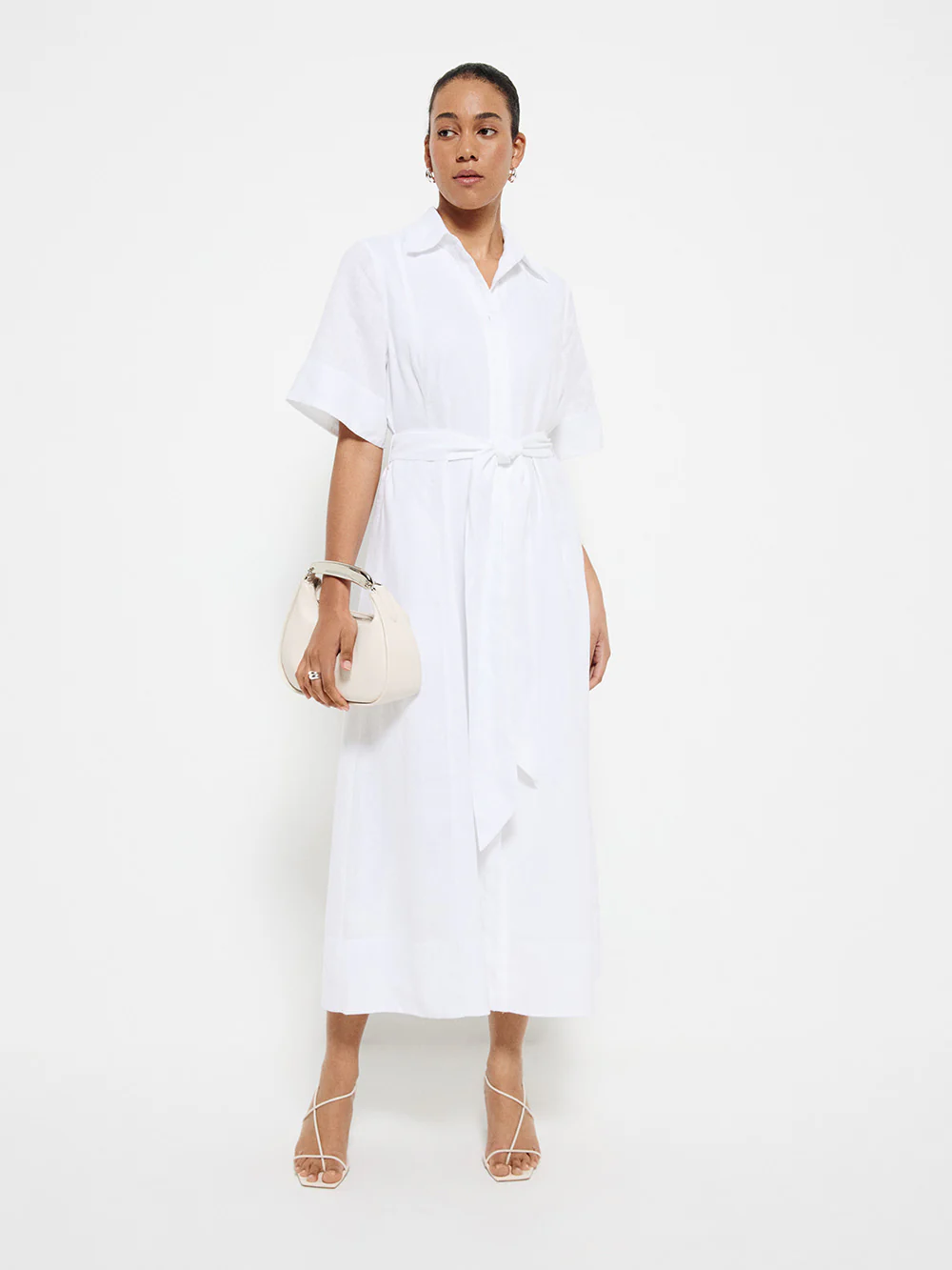 Linen Shirt Maxi Dress - Image 4