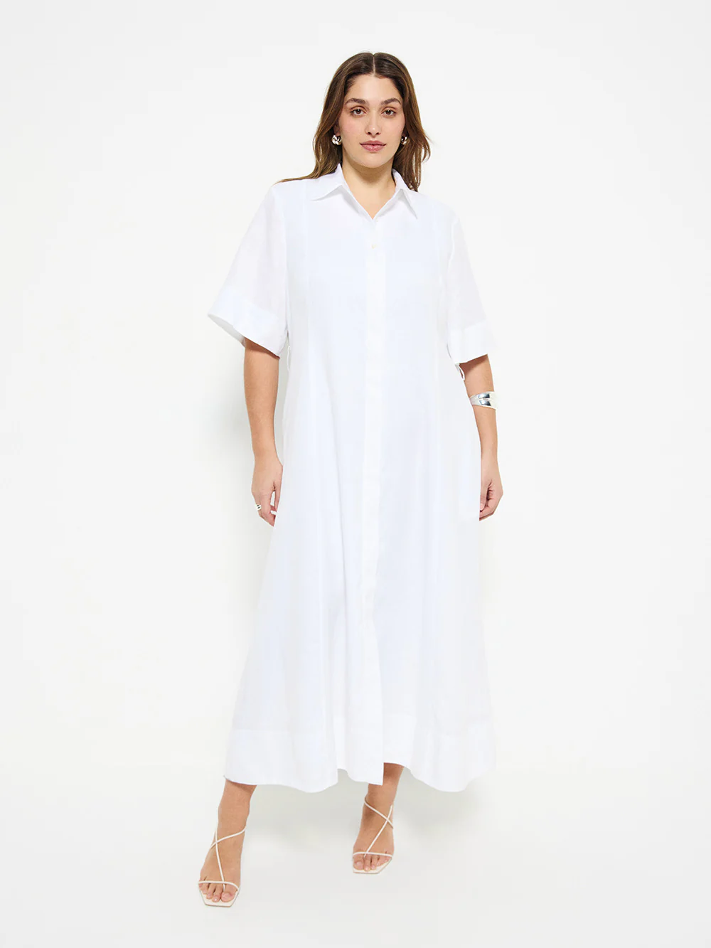 Linen Shirt Maxi Dress - Image 5