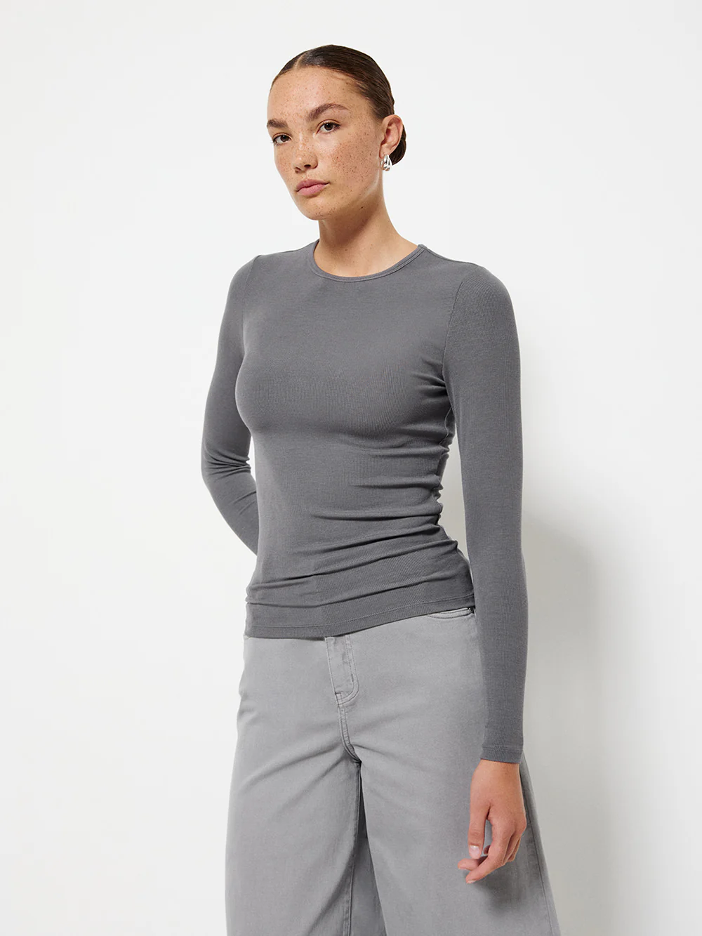 Long Sleeve Rib Tee - Image 2