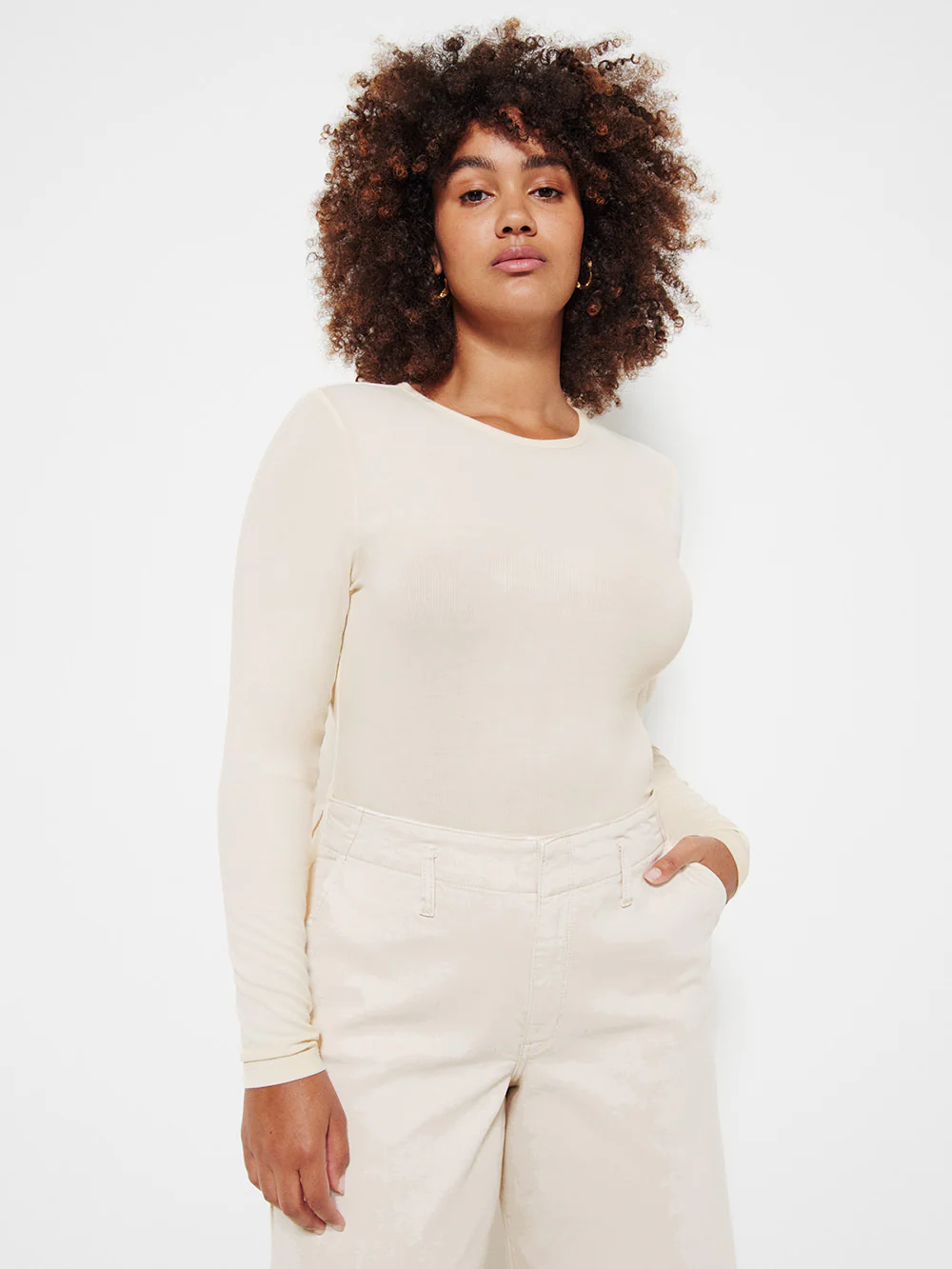 Long Sleeve Rib Tee - Image 5