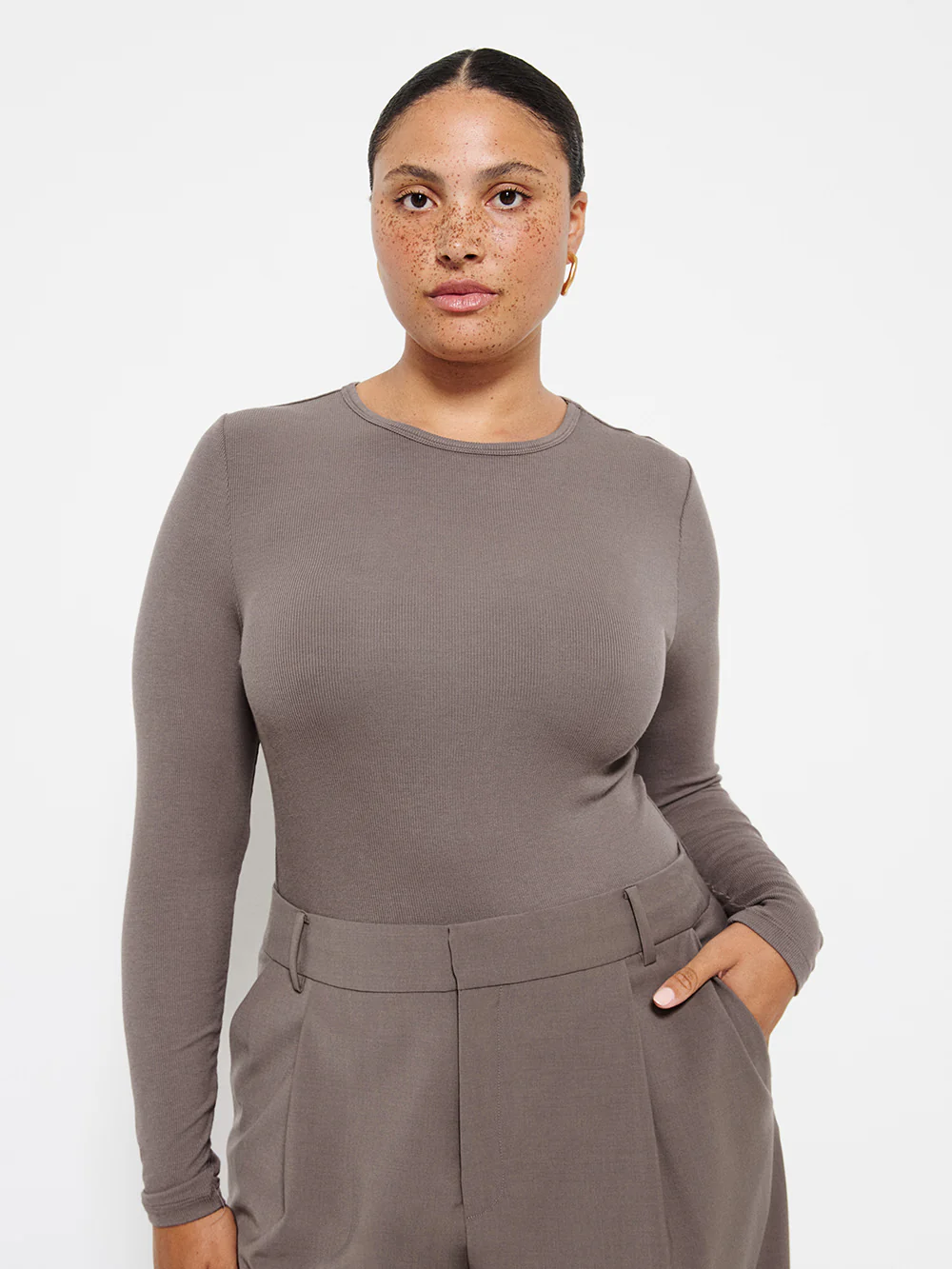Long Sleeve Rib Tee - Image 5