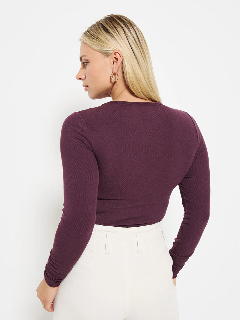 Long Sleeve Rib Tee - Image 3