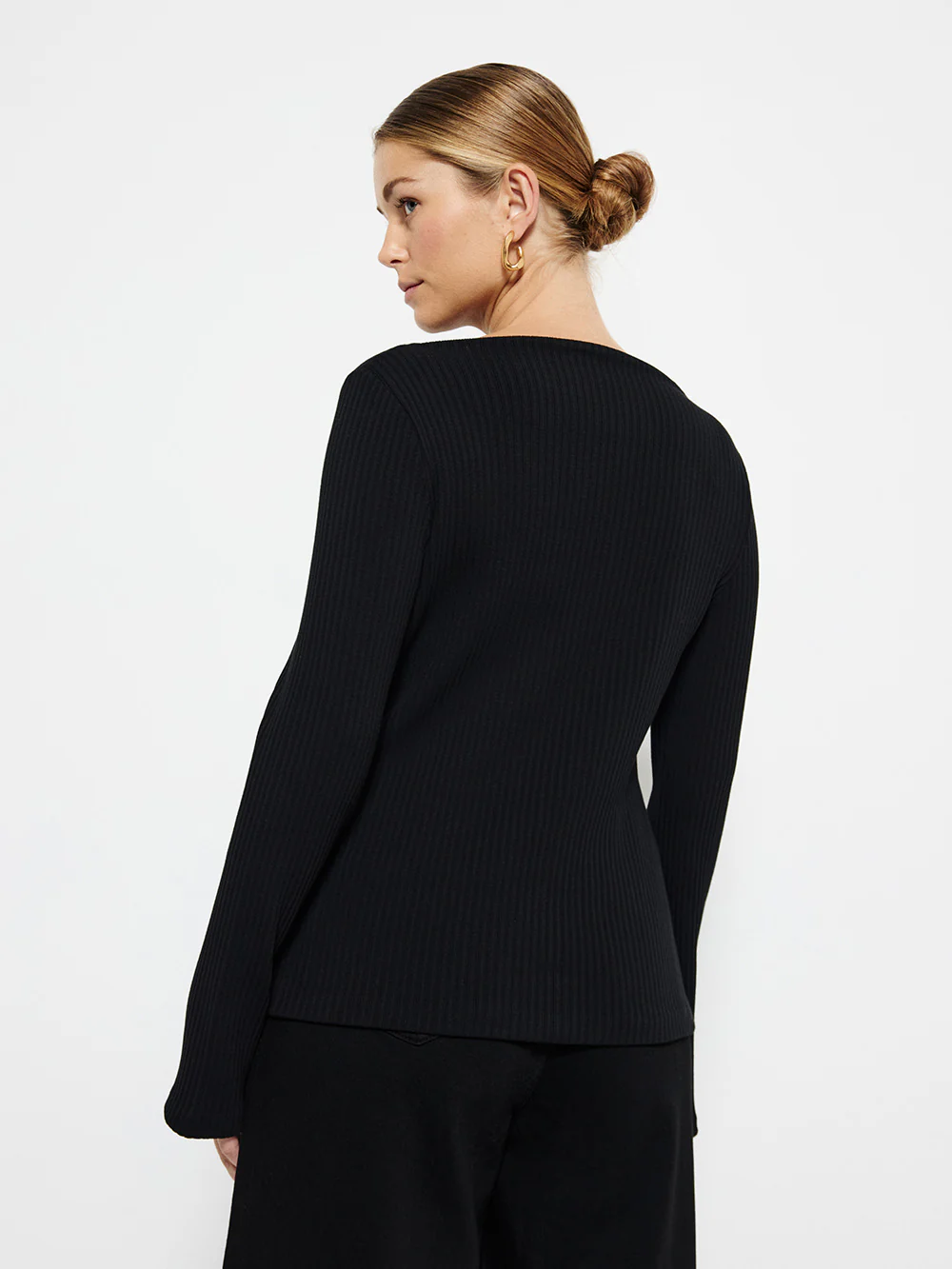 Long Sleeve Rib Top - Image 3