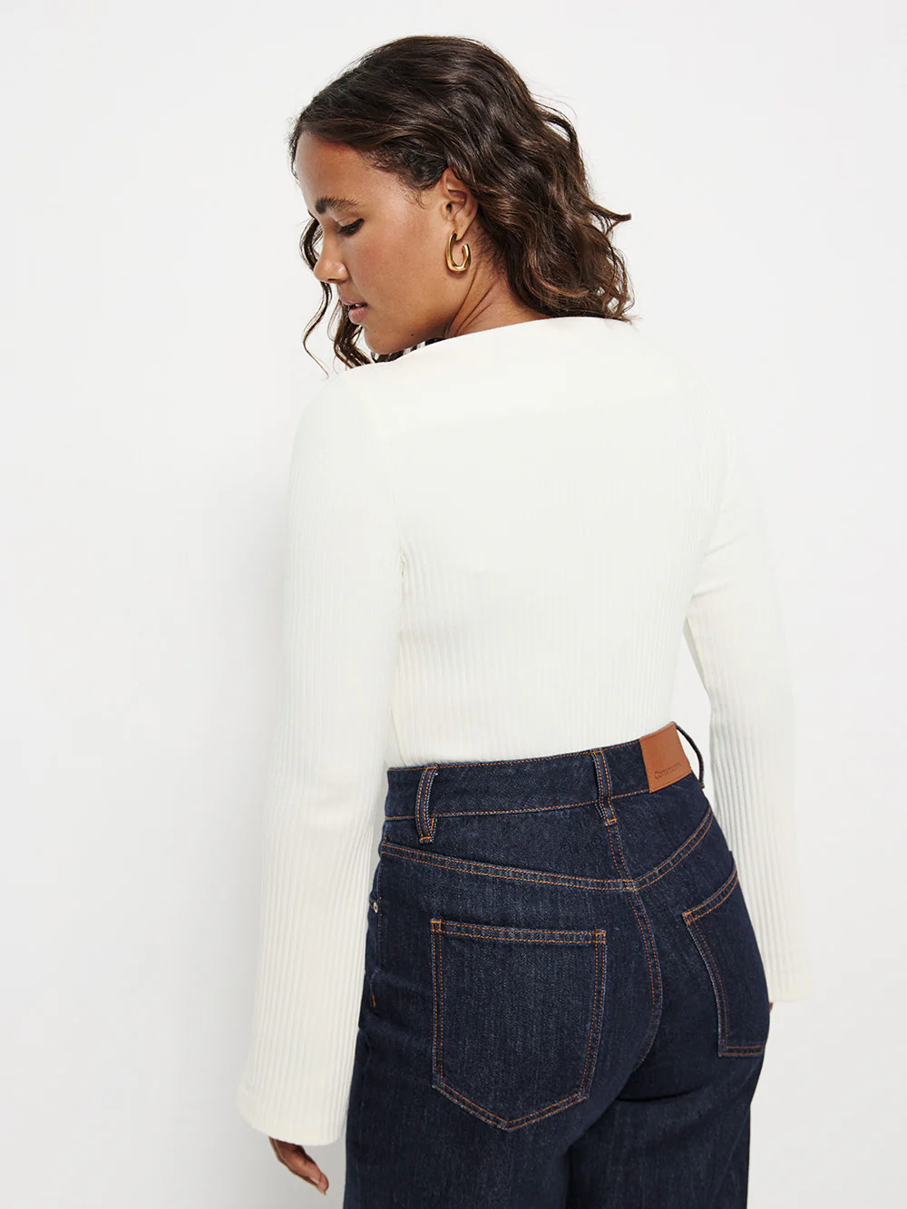 Long Sleeve Rib Top - Image 3