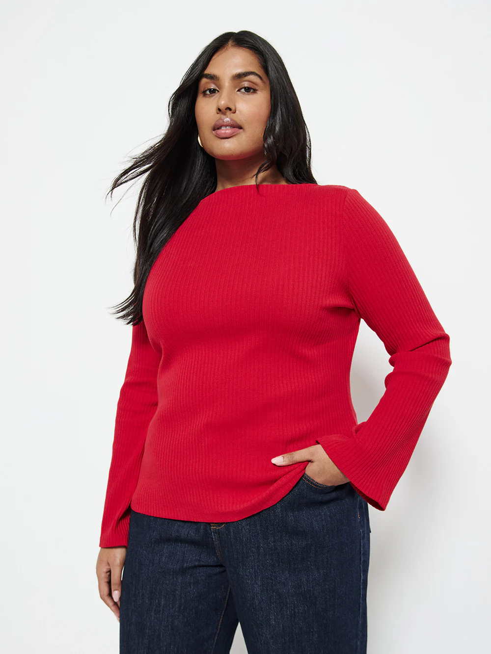 Long Sleeve Rib Top - Image 5