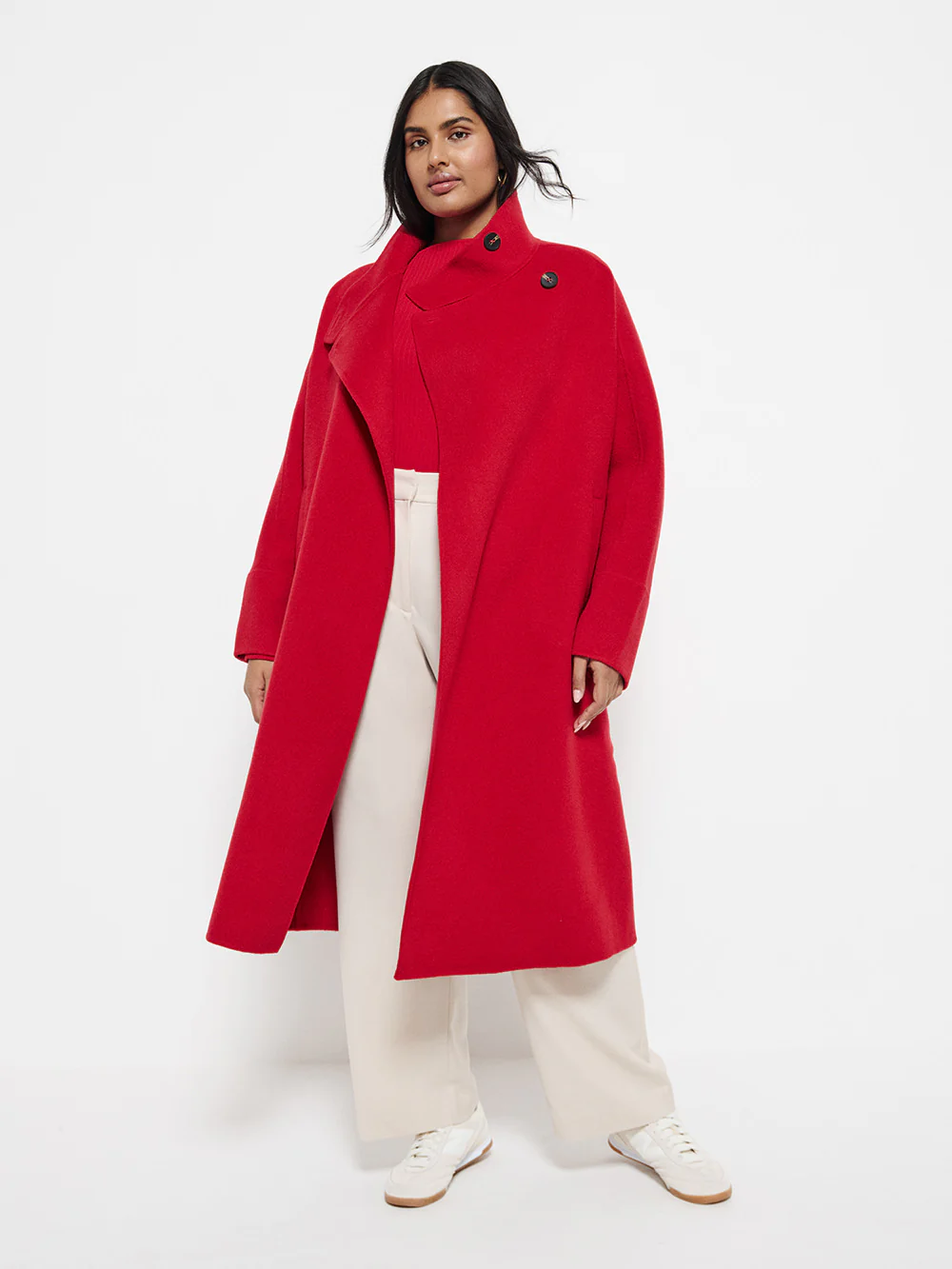 Longline Wool Blend Coat - Image 5