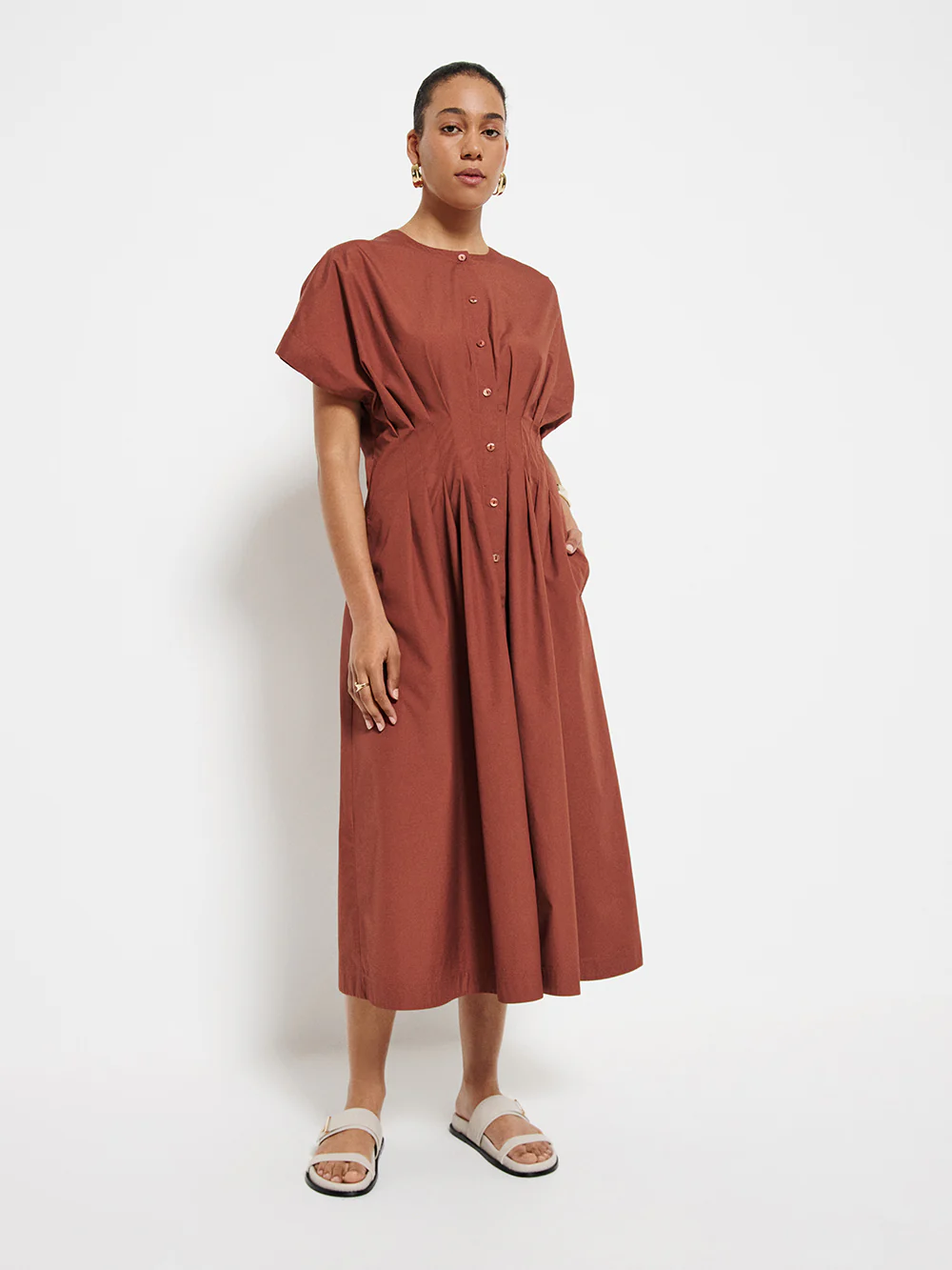 Pleat Waist Dress
