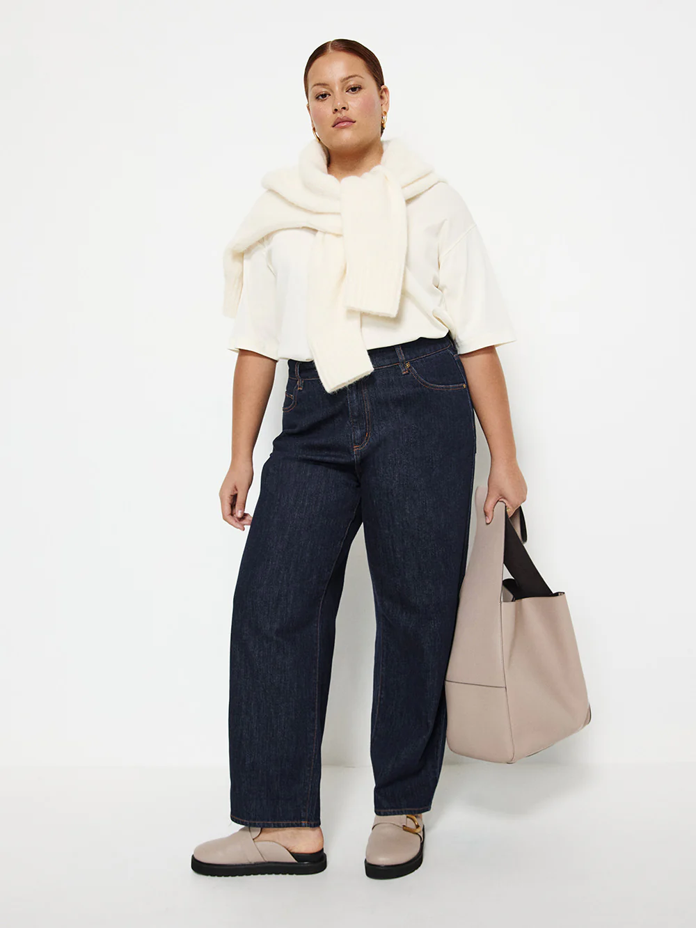Raw Denim Barrel Leg Jean - Image 5