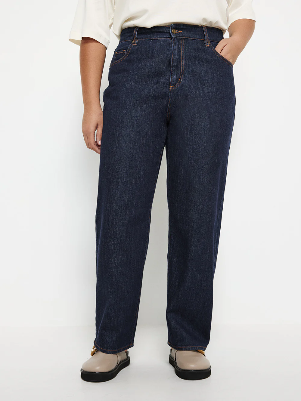 Raw Denim Barrel Leg Jean - Image 6