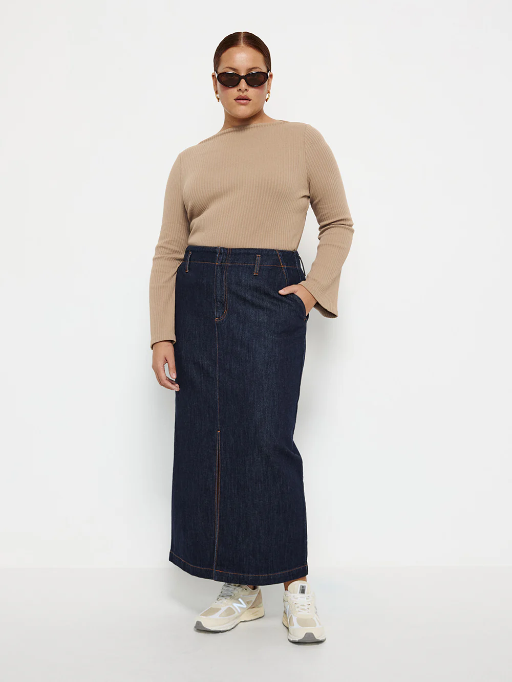 Raw Denim Maxi Skirt - Image 10