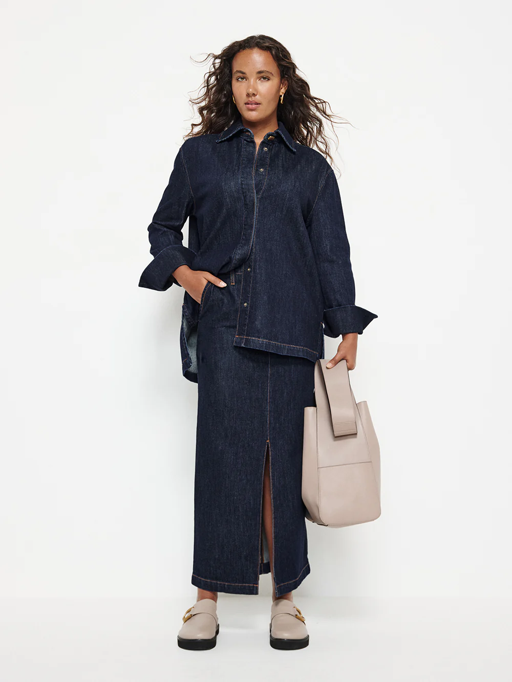 Raw Denim Shacket - Image 2