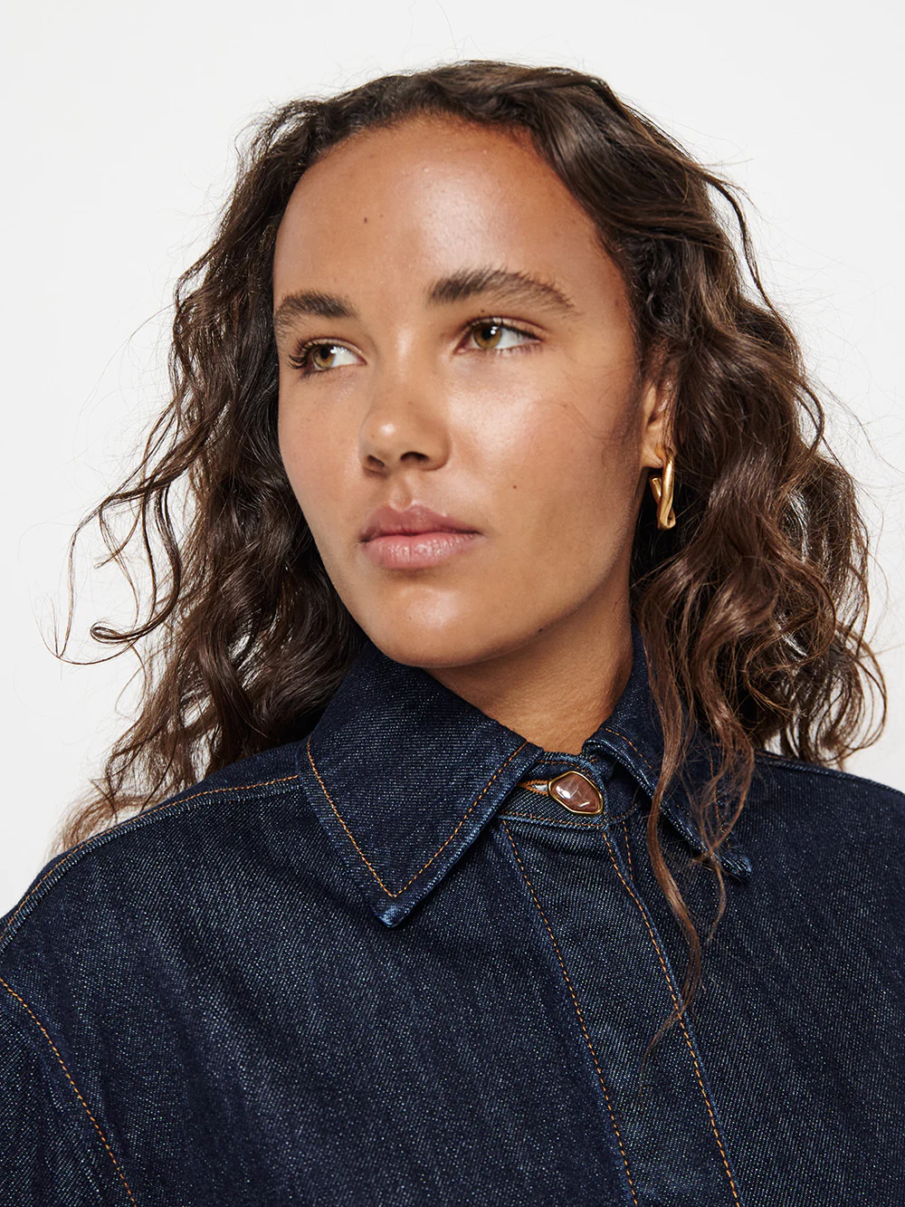 Raw Denim Shacket - Image 3
