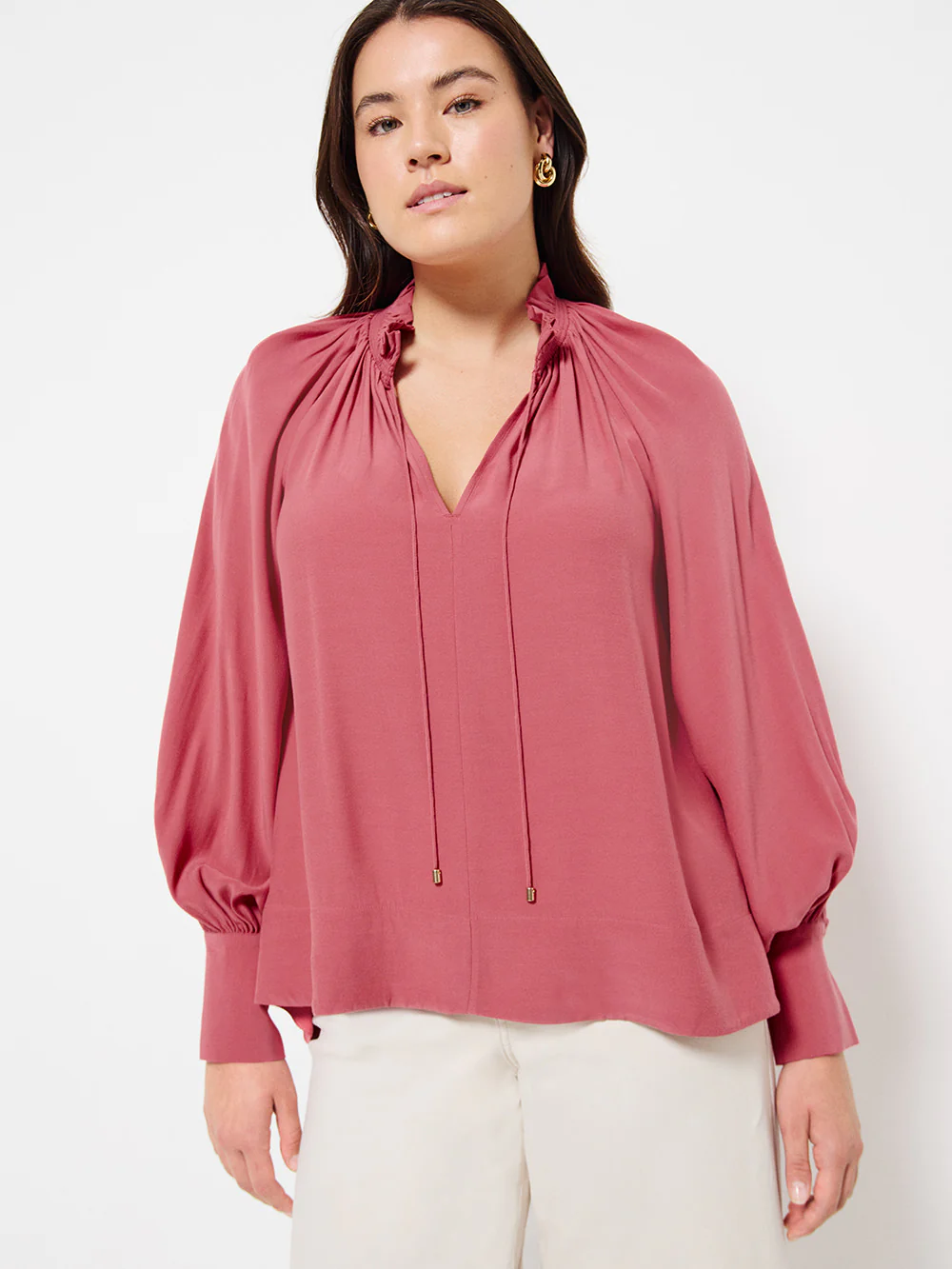 Ruffle Neck Blouse