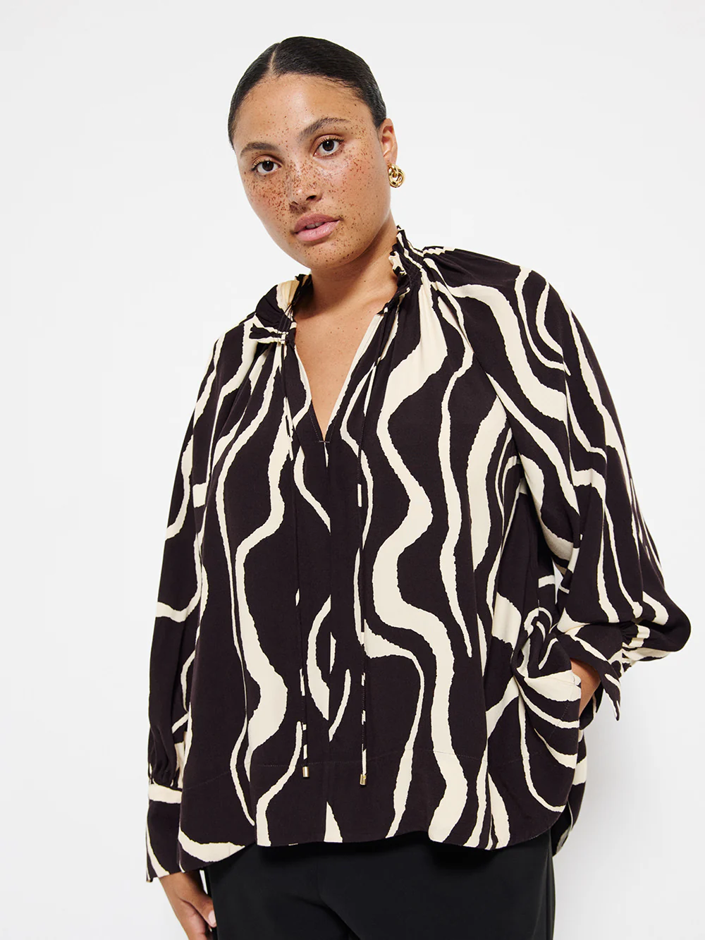 Ruffle Neck Blouse - Image 5