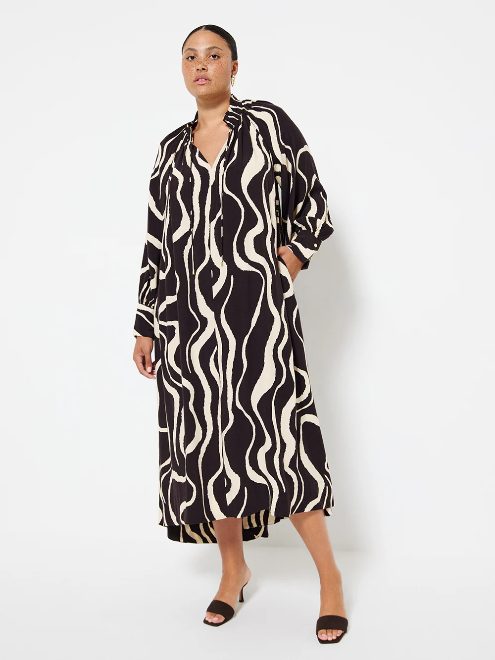 Ruffle Neck Dress - Image 5