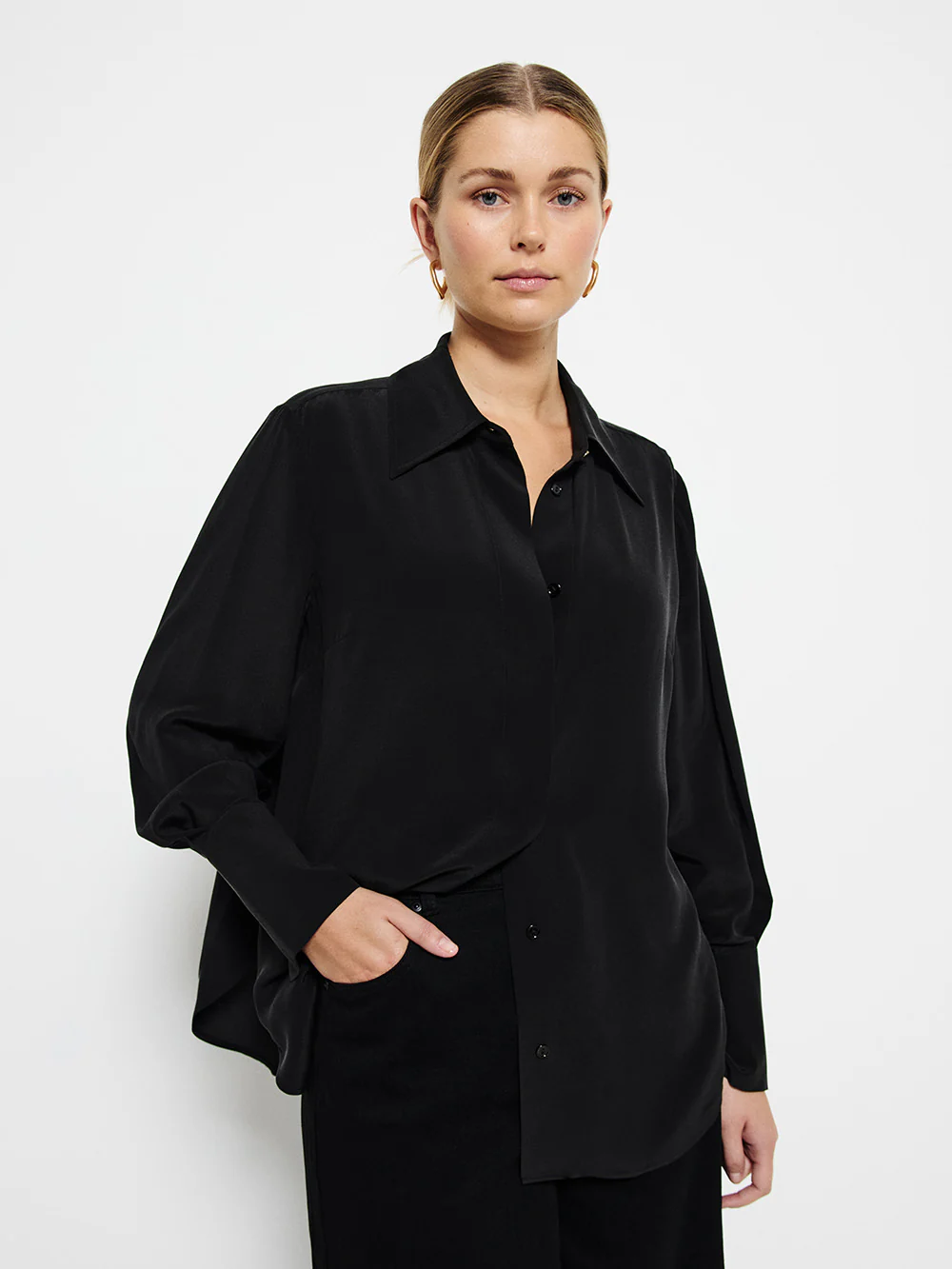 Shirt Tail Silk Shirt