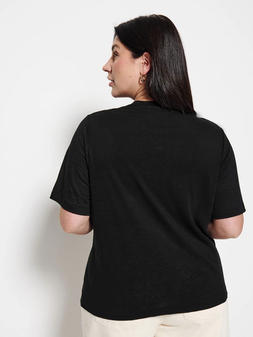 Short Sleeve Linen Tee - Image 11