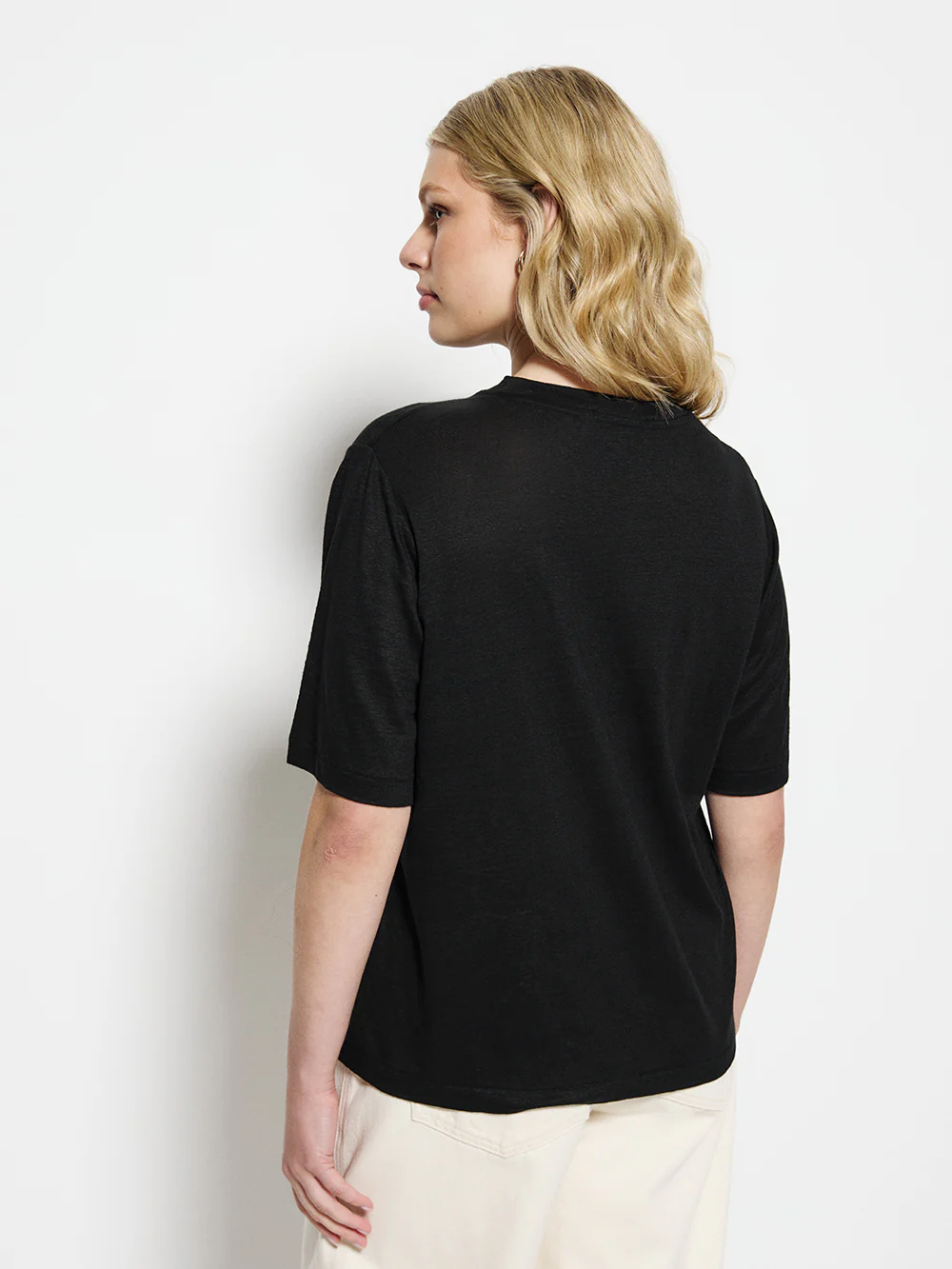 Short Sleeve Linen Tee - Image 6
