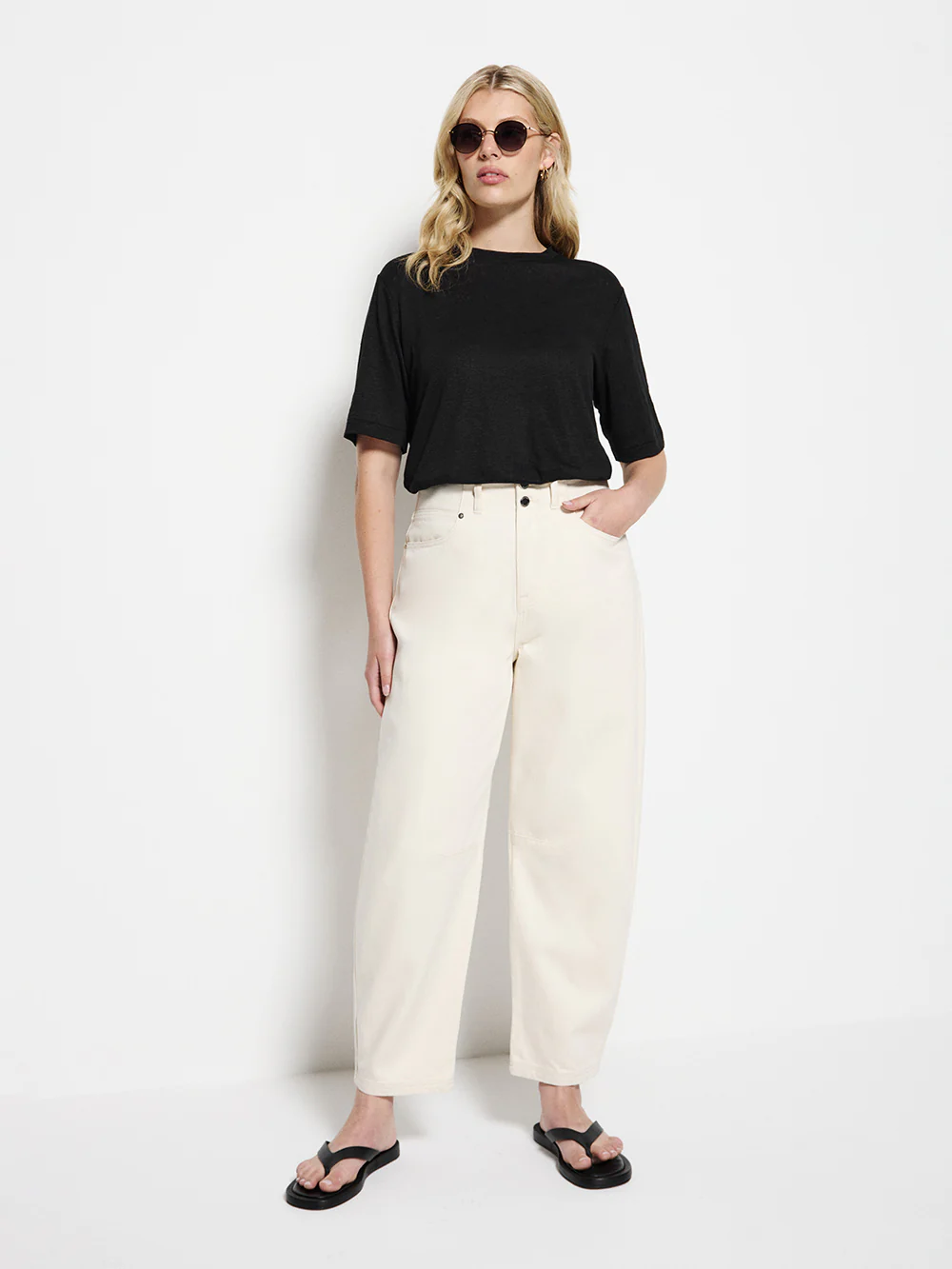 Short Sleeve Linen Tee - Image 8