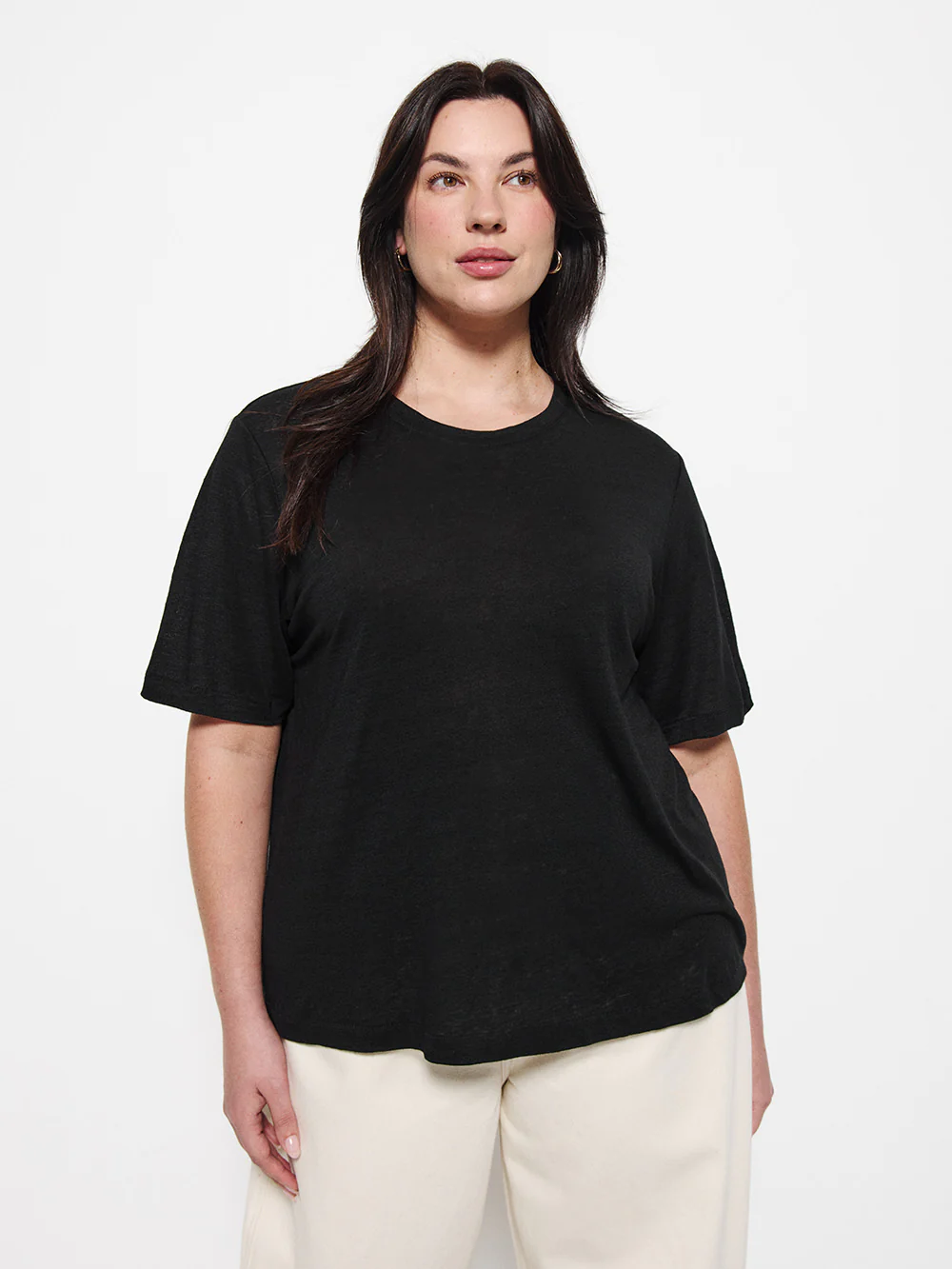 Short Sleeve Linen Tee - Image 9