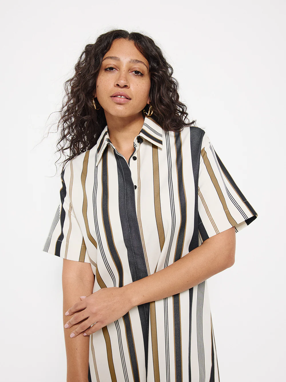 Stripe Shirt Dress - Image 2