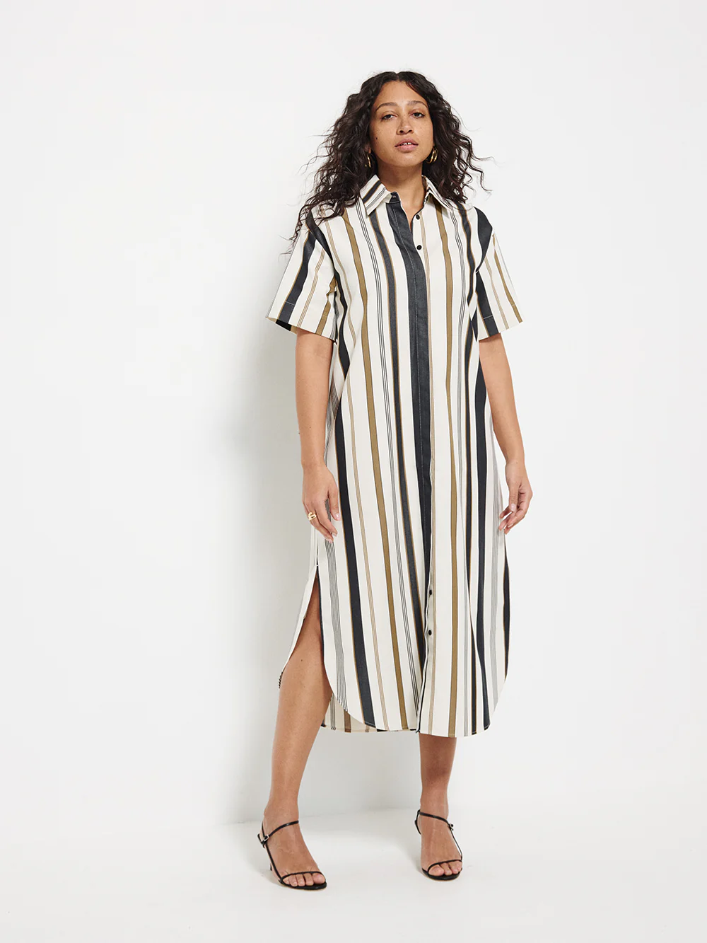 Stripe Shirt Dress - Image 4