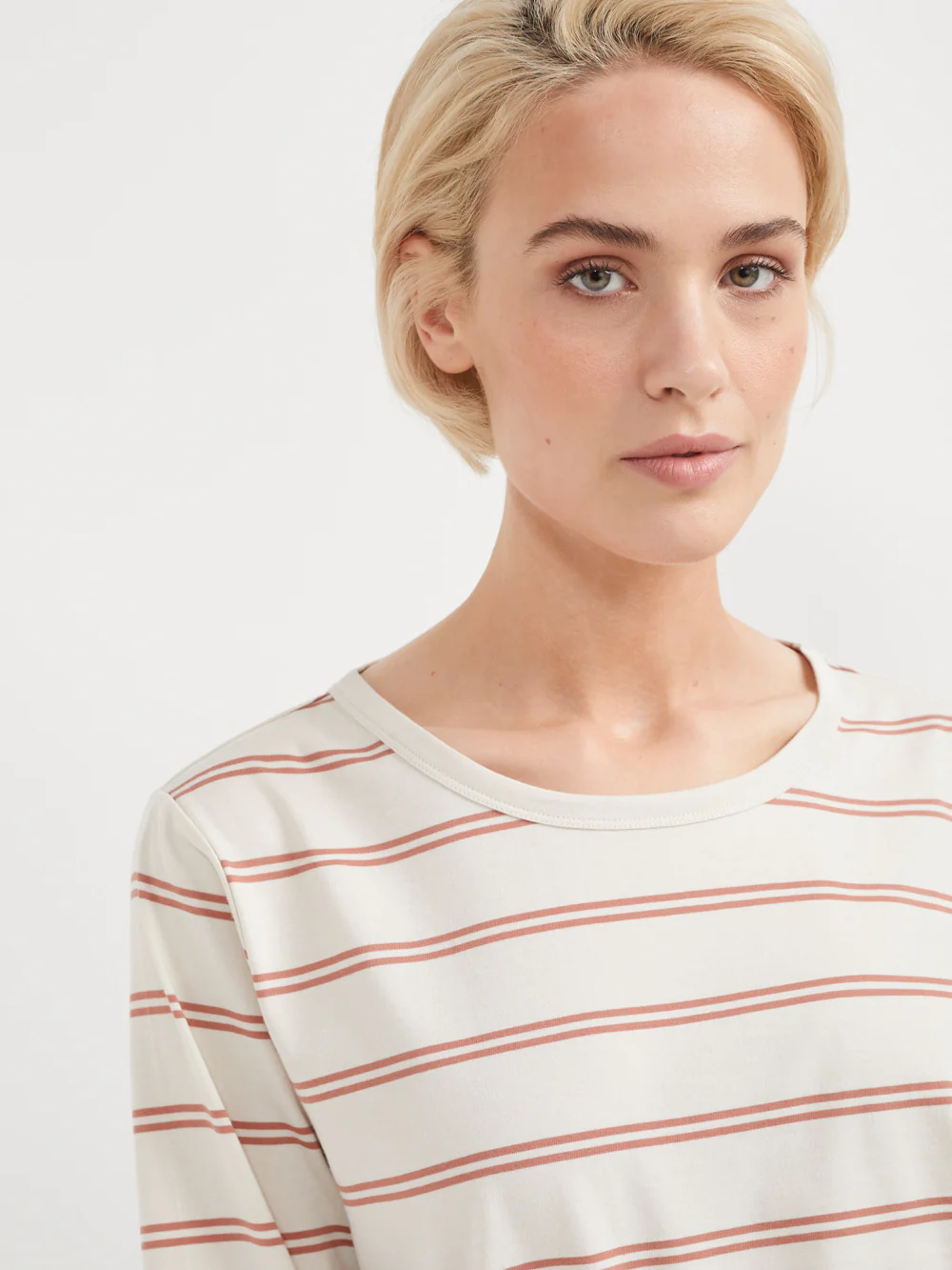 The 3/4 Sleeve Stripe Tee - Image 13