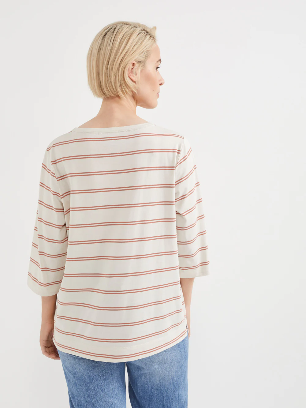 The 3/4 Sleeve Stripe Tee - Image 4