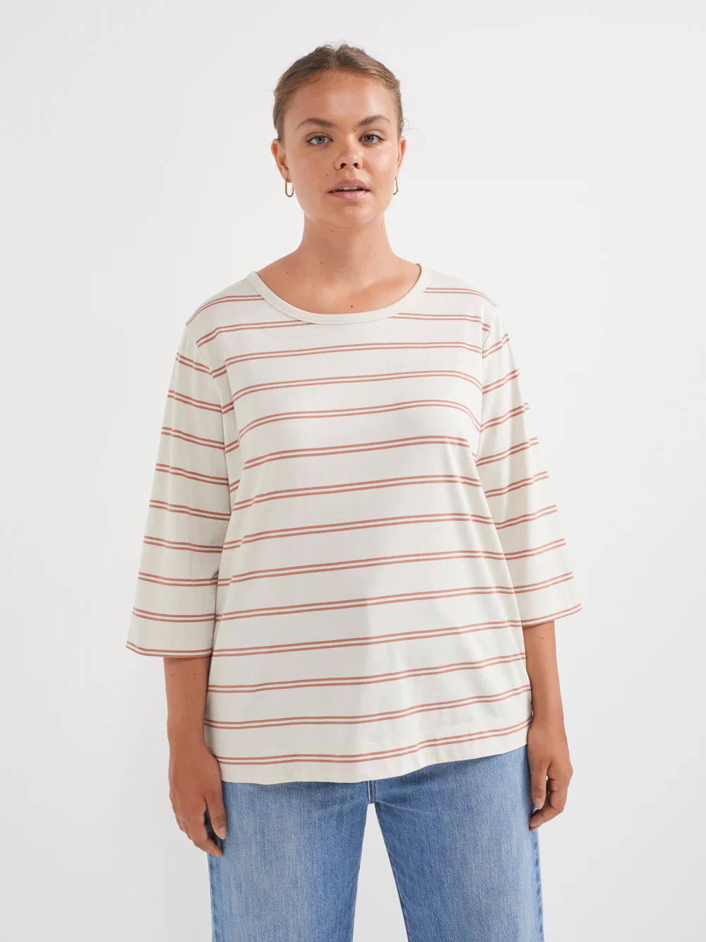 The 3/4 Sleeve Stripe Tee - Image 5