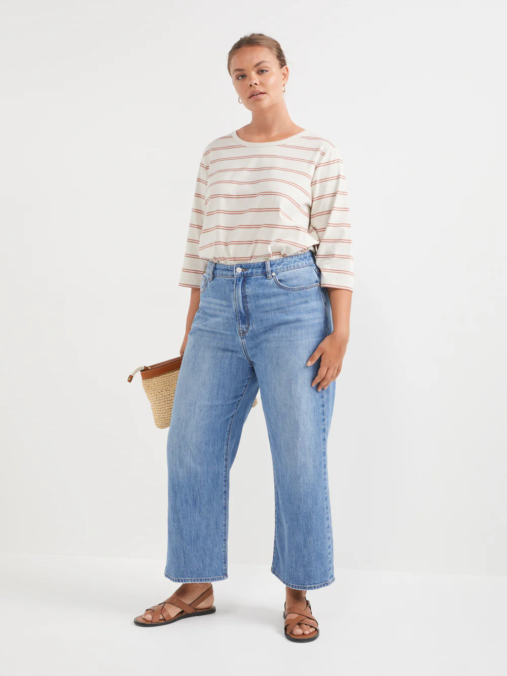 The 3/4 Sleeve Stripe Tee - Image 6
