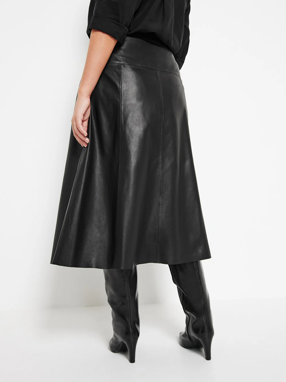The A-Line Leather Skirt - Image 3