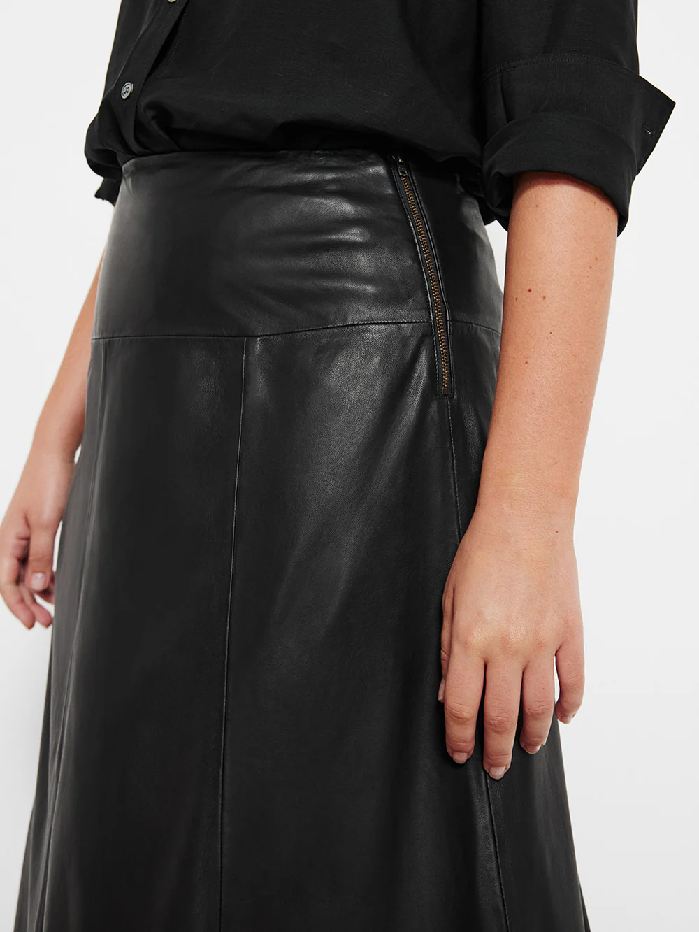 The A-Line Leather Skirt - Image 4
