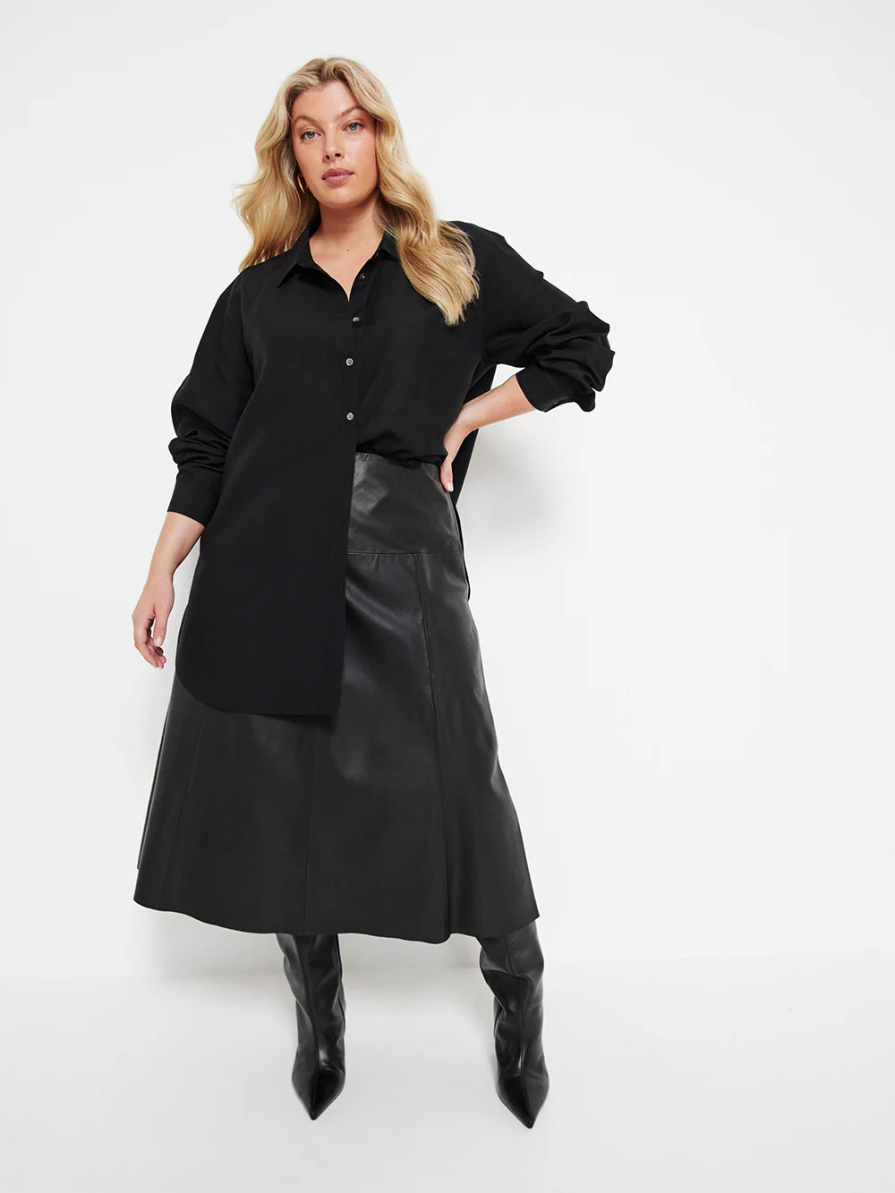 The A-Line Leather Skirt - Image 5