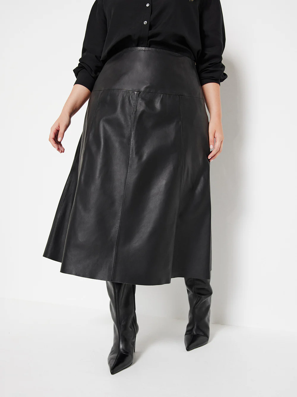 The A-Line Leather Skirt - Image 6