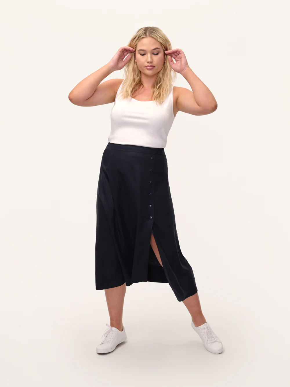 The Asymmetrical Button Wrap Skirt - Image 2