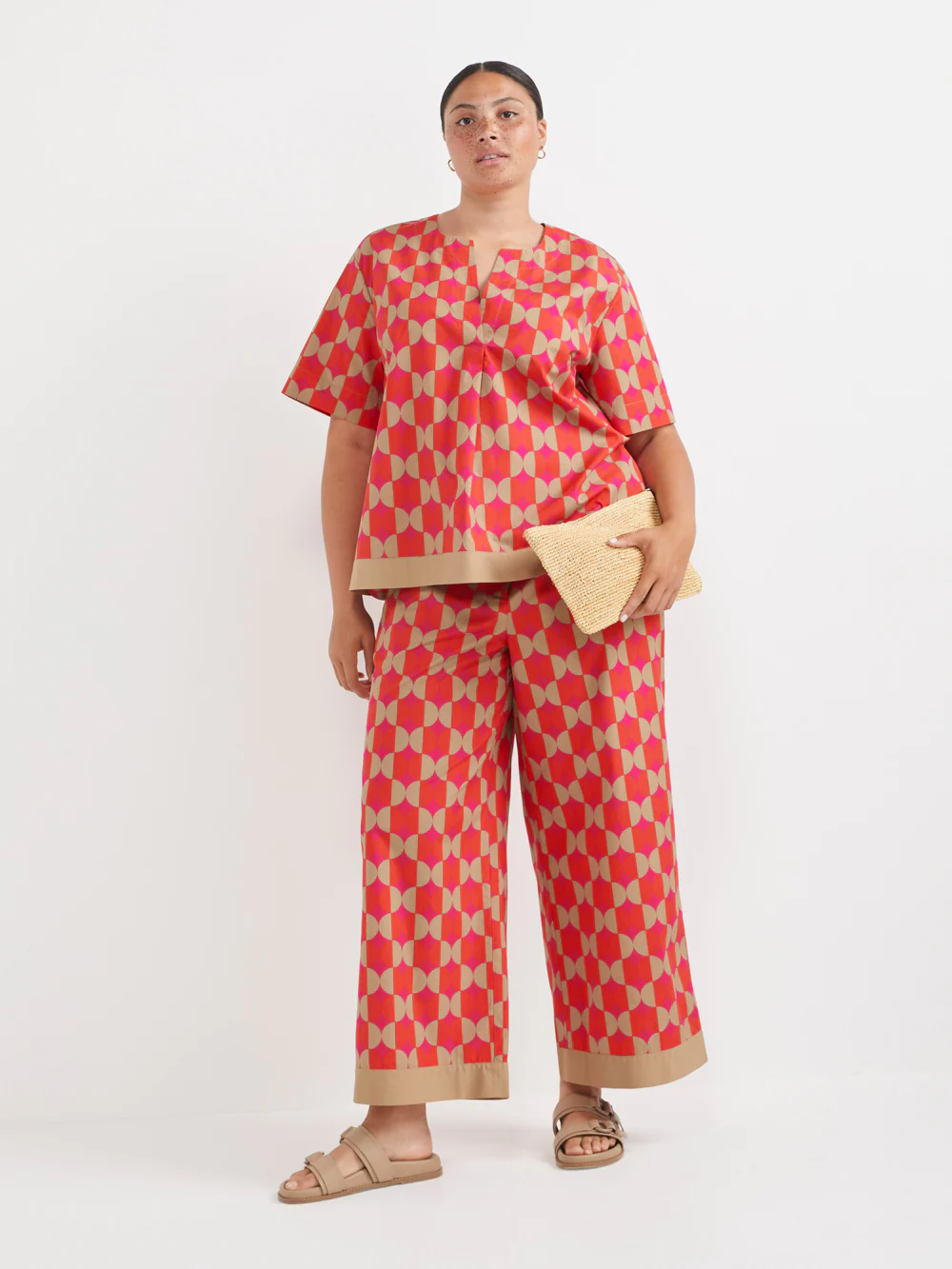The Border Print Poplin Top - Image 10