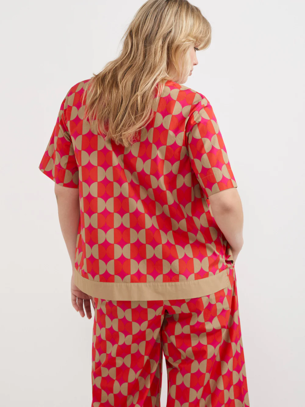The Border Print Poplin Top - Image 4