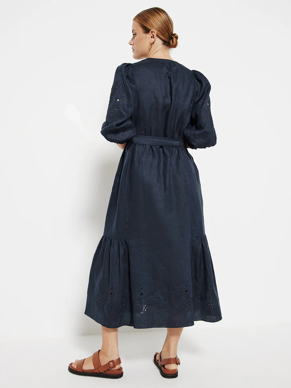 The Broderie Linen Dress - Image 3