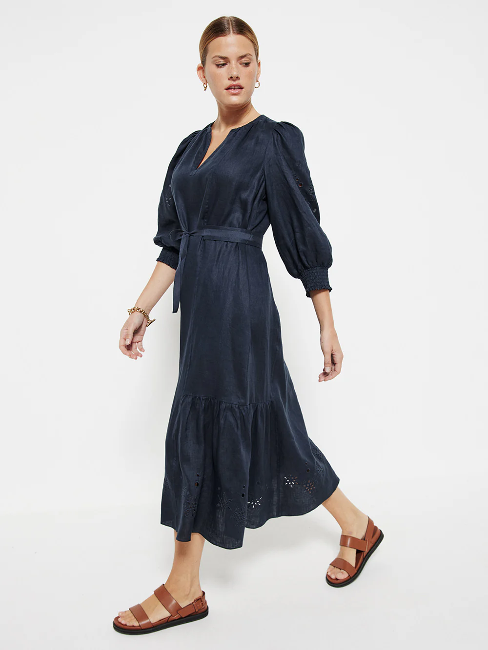 The Broderie Linen Dress - Image 4
