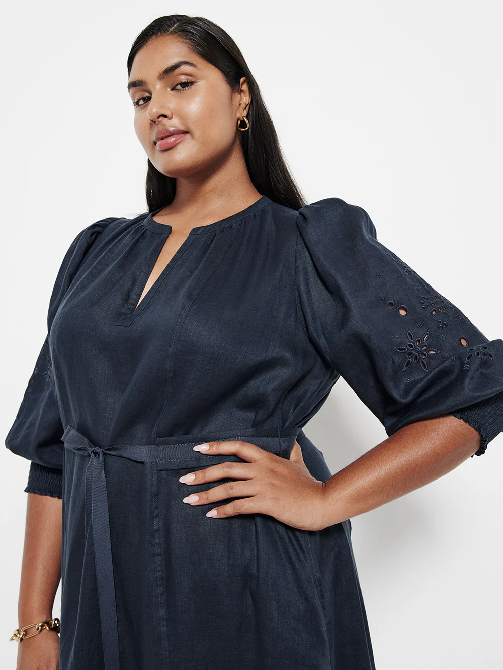 The Broderie Linen Dress - Image 6