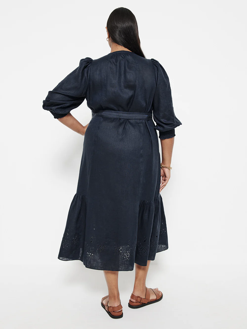 The Broderie Linen Dress - Image 7