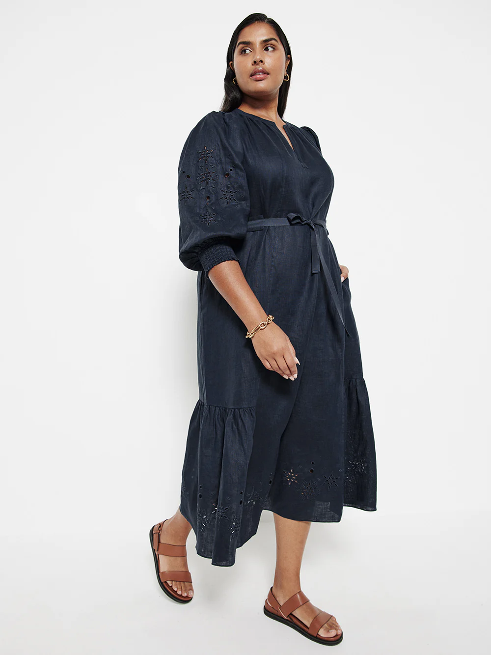 The Broderie Linen Dress - Image 8