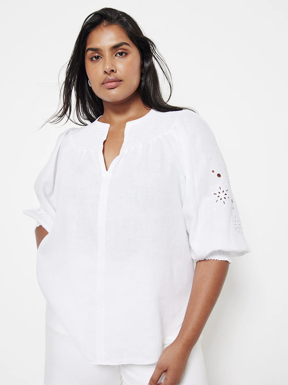 The Broderie Linen Top - Image 5