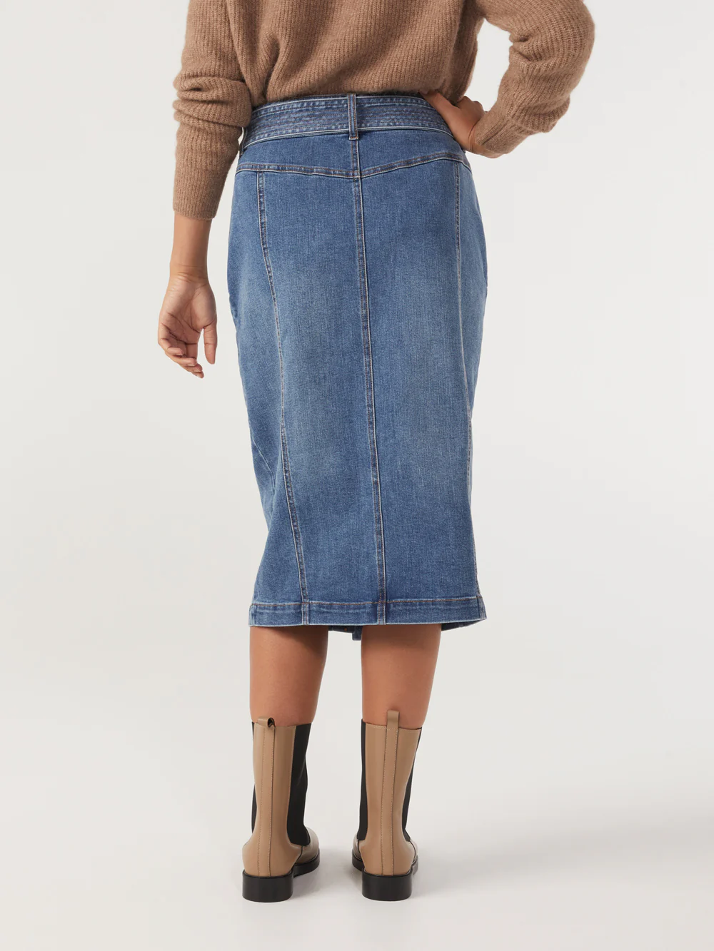 The Button Front Denim Skirt - Image 3